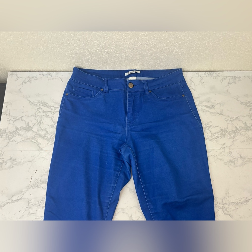 d. jeans Women’s Cotton Jeans Blue Sz 6P Petite Soft Denim Skinny Pockets - Picture 2 of 5
